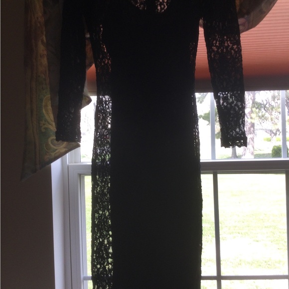 Wild Rose black crochet lace dress with slip - Picture 5 of 5